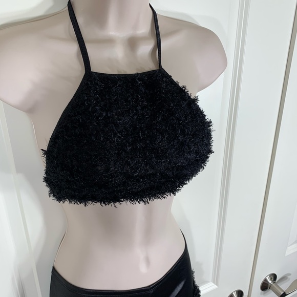 Rare Vintage Y2K Leg Avenue Fuzzy Crop Top Shorts - Picture 7 of 16
